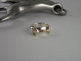 Half Round Band Ring with Snaffle Detail from Chele Clarkin
