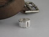 Jumbo Buckle Ring in Sterling Silver by Chele Clarkin