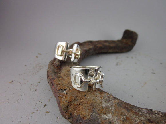 Wide Band with Snaffle Ring from Chele Clarkin Jewellery