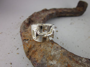 Wide Band with Snaffle Ring from Chele Clarkin Jewellery