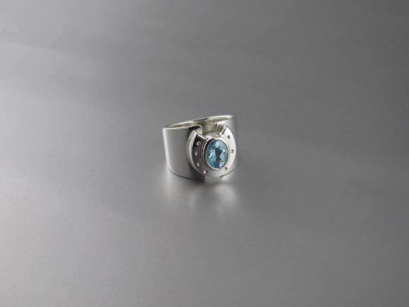 Horseshoe with Stone Ring from Chele Clarkin Jewellery