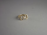 Snaffle Bit Ring with Diamonds | Small