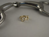 Snaffle Bit Ring with Diamonds | Large