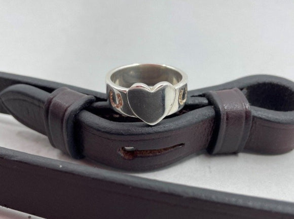 Heart with Horseshoe Ring from Chele Clarkin Jewellery