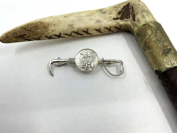 Pakuranga Hunt Hunting Whip Stockpin from Chele Clarkin Jewellery