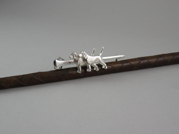 Horseshoe Nail with Hound Couple Stockpin from Chele Clarkin Jewellery