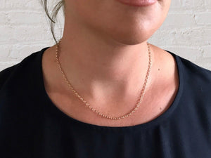 X Small Oval Belcher Chain | Gold from Chele Clarkin Jewellery