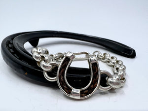 Horsehair Shoe + Round Belcher Chain Bracelet from Chele Clarkin Jewellery