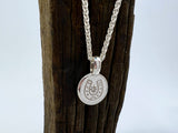 Disc Tag Pendant with Diamond and Chain Set from Chele Clarkin Jewellery