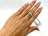Split Wide Band with Snaffle Ring from Chele Clarkin Jewellery