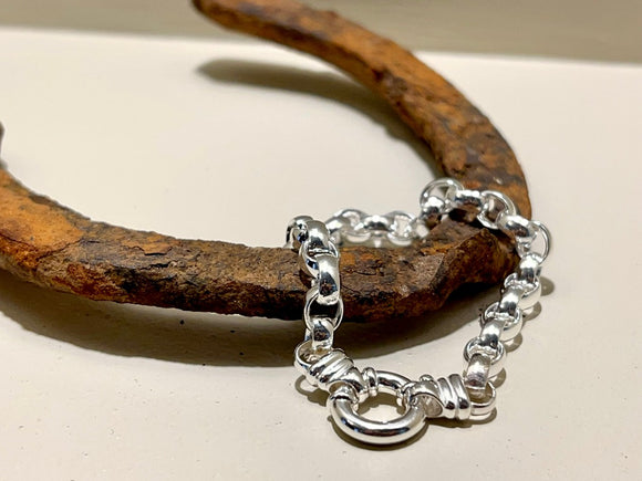 Jumbo Oval Belcher Chain | Bracelet | Sterling Silver from Chele Clarkin Jewellery