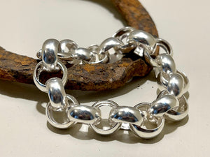 Super Duper Jumbo Round Belcher Chain | Bracelet from Chele Clarkin Jewellery