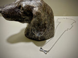 Wag Puffed Bone Pendant on Chain from Chele Clarkin Jewellery
