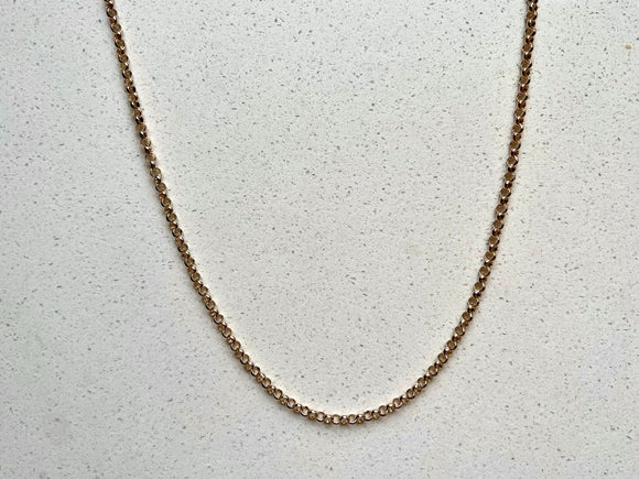 Small Round Belcher Chain | Gold from Chele Clarkin Jewellery