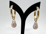 9ct Yellow Gold Hoop Earrings | Pearl Drop Option from Chele Clarkin Jewellery