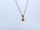 Rubover Set Diamond Pendant