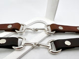 Large Snaffle and Leather Bracelet