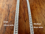 Double Curb Chain Bracelet size comparison from Chele Clarkin Jewellery