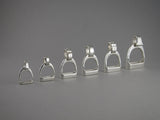 Stirrup Pendant Size Comparison from Chele Clarkin Jewellery