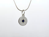 Mini Disc Tag Pendant with Gemstone and Chain Set from Chele Clarkin Jewellery